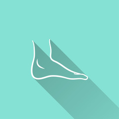 Poster - Foot - vector icon.