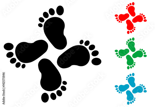 Icono Plano Pies De Bebe En Cruz Varios Colores Stock Vector Adobe Stock Icono Plano Pies De Bebe En Cruz Varios Colores Stock Vector Adobe Stock