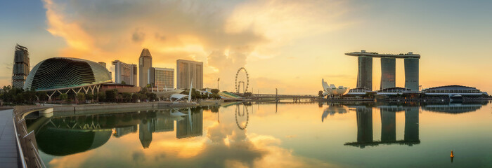 Wall Mural - Singapore Skyline and view of Marina Bay