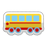 Fototapeta Miasto - bus vehicle isolated icon vector illustration design