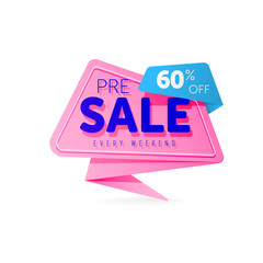 Wall Mural - discount tag with special offer sale sticker isolated on white background. vector sale label with pr