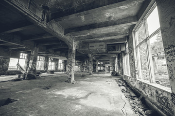 Wall Mural - Abandoned old factory building