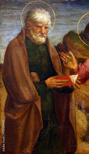 Plakat Lorenzo D&#39;Alessandro: Święty Jan Apostoł wystawiony w renesansie Wielkich Mistrzów w Chorwacji, otwarty 12 grudnia 2011 r. W Zagrzebiu w Chorwacji