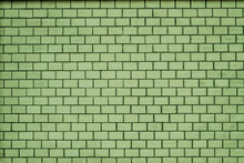 An Old Pale Green Brick Wall Texture For Background