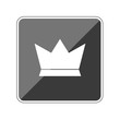 App Button schwarz reflektierend - Krone simpel