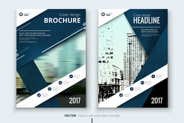 Wall Mural - Corporate business annual report cover, brochure or flyer design