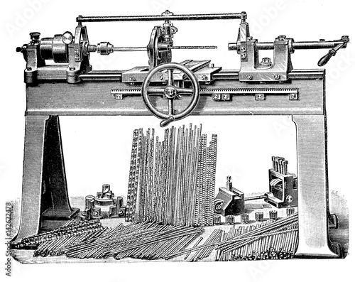 Metalworking Turning Bench Lathe In Production With Accessories