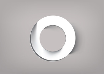 white circle cut paper frame