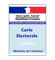 Sticker - Carte électorale, République française