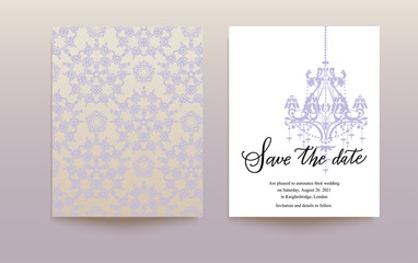 Wall Mural - Template wedding card