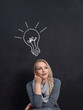 © Myvisuals - Woman thinking about ideas. Idea concept. Business, University, startup concept