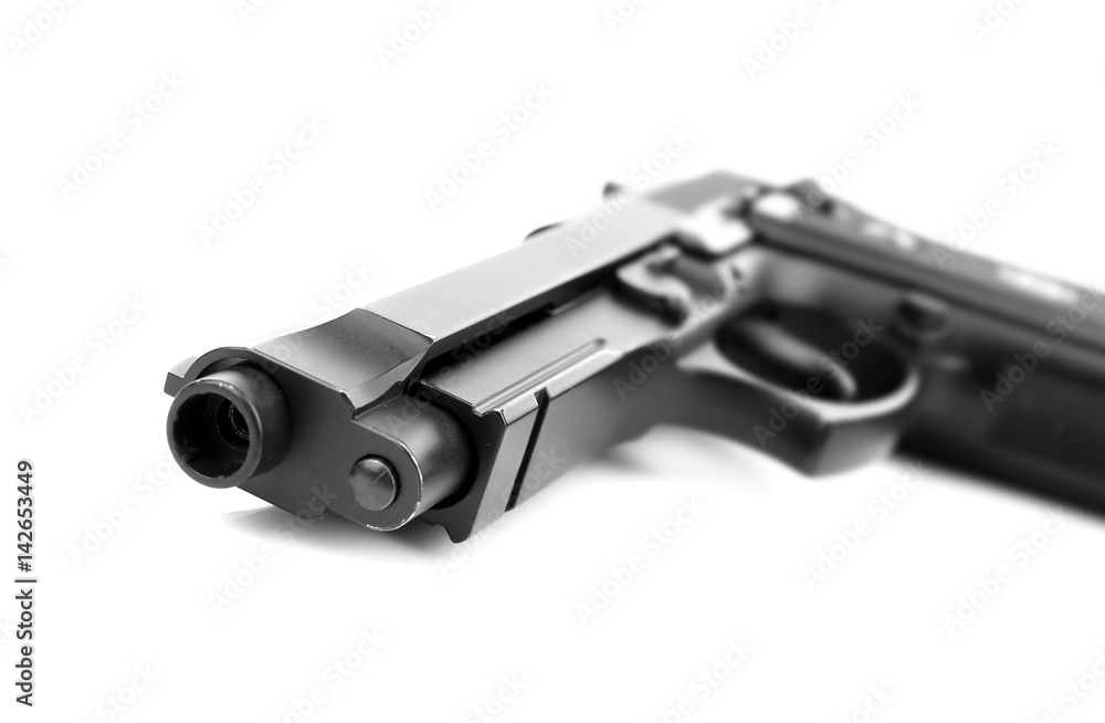 White Gun Frame Gun on white background Stock Photo | Adobe Stock