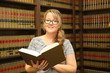 Woman Lawyer in Law Library