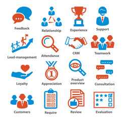 Business management icons. Pack 03.