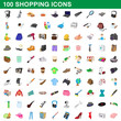 © juliars - 100 shopping set, cartoon style