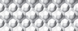 Fototapeta Abstrakcje - Volume realistic seamless texture, octahedron, gray 3d geometric pattern, design vector background