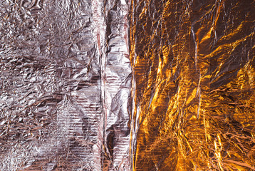 Abstract background, crumpled foil,