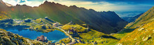 Transfagarasan Balea Glacier Lake, Panoramic View - Lake, Is A Glacier Lake Situated At 2.034 M. Of Altitude In The Mountains, In Central Romania, Sibiu County.