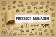 Product Manager / Papier mit Symbole