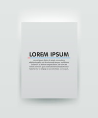 Wall Mural - abstract white paper frame. banner or conceptual photo frame.