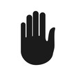 © djvstock - hand stop symbol pictogram vector icon illustration
