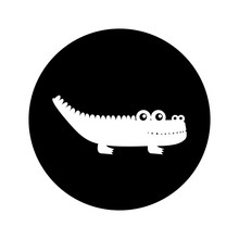 Cute Crocodile Isolated Icon Vector Illustration Design