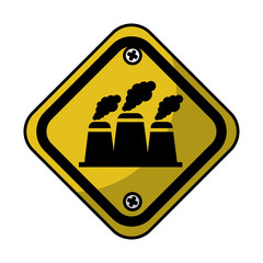 Sticker - diamond caution sign icon vector illustration design