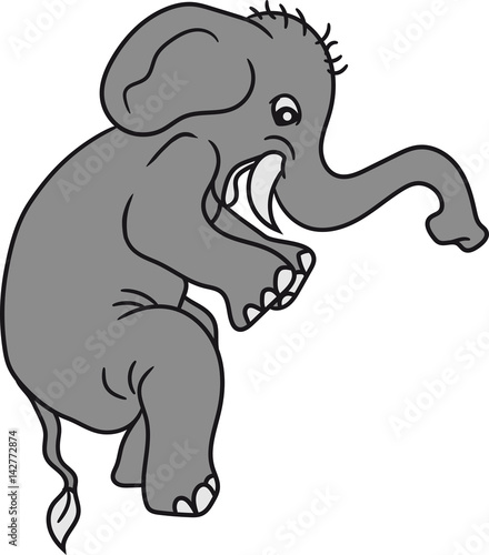 Gehen Schleichen Laufen Klein Elefant Lustig Comic Cartoon Spass Lachen Buy This Stock Illustration And Explore Similar Illustrations At Adobe Stock Adobe Stock