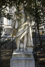 The Statue OfAbraham Ortelius In Place Du Petite Du Sablon In Brussels