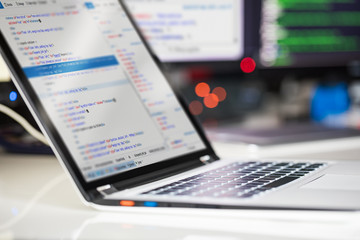 Wall Mural - website design. developing programming and coding technologies.