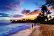 A Romantic Sunset on Kauai, Hawaii
