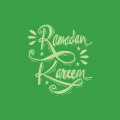 Marhaban ya ramadan. Hand lettering calligraphy.