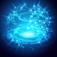 Fototapete - Abstract of world network, internet and global connection concept