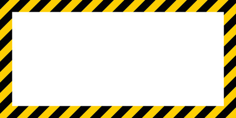 warning striped rectangular background border yellow and black color Construction warning border