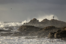 Man Looking At Stormy Sea