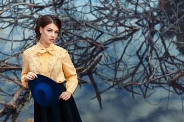 portrait of young woman outdoor