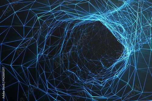 Obraz na płótnie Across the universe Traveling in space Time travel Scene of overcoming the temporary space in cosmos 3d rendering