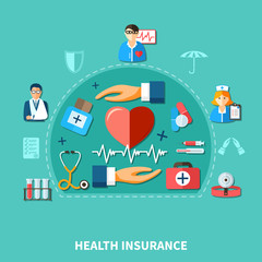 Sticker - Medical Insurance Flat Concept