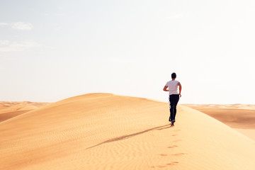Wall Mural - Jogging In The Desert