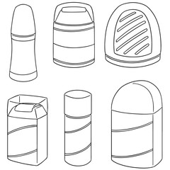 Wall Mural - vector set of deodorant