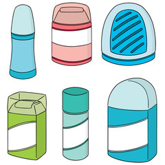 Wall Mural - vector set of deodorant