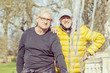 © Marino Bocelli - mature men friends enjoying vacation in a modern city