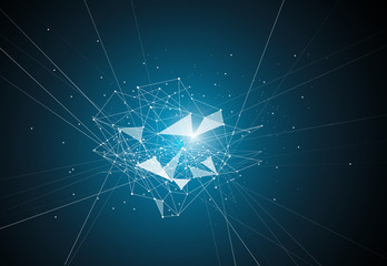 Abstract technology futuristic network