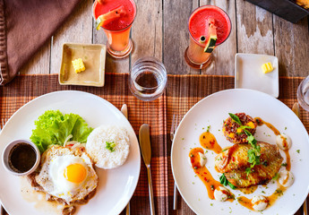 Delicious lunch for two