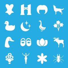 Poster - Set of 16 beautiful filled icons