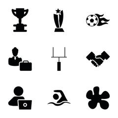 Poster - Set of 9 team filled icons