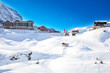 Jungfrau ski resort under Eiger, Monch and Jungfrau peaks in Swiss Alps, Grindelwald, Wengen, Switzerland