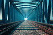 Rails running on a bridge