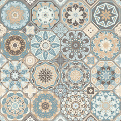 Naklejka na meble Set of octagonal and square patterns.