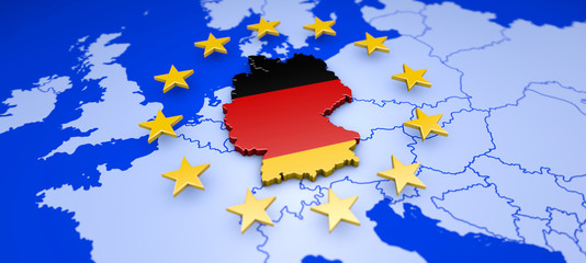 deutschland und europa - konzept demokratie, einwanderung und wirtschaft